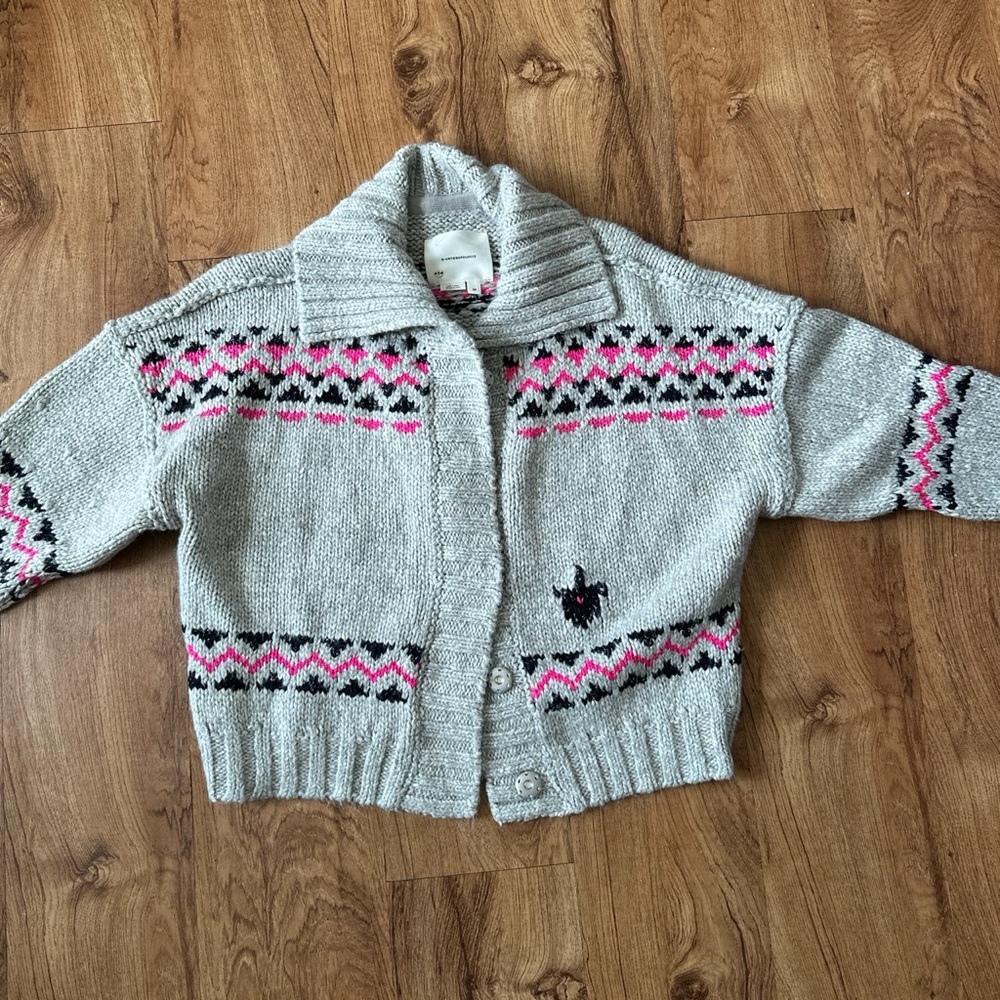 Anthropologie Squirrels Motif Cardigan Size Small NWOT